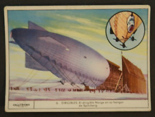 Gallicromo Spanish White Hen Blimp Trade Card Norge Airship in Hanger Spitzberg picture