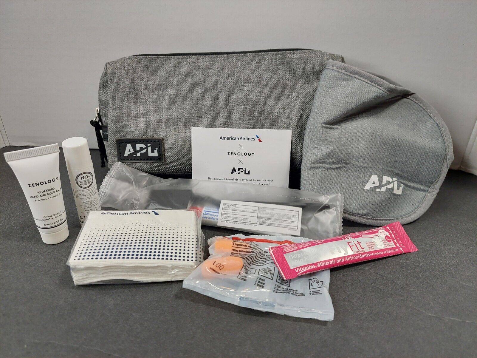 American Airlines x APL Business Class Amenity Kit Bag - Gray