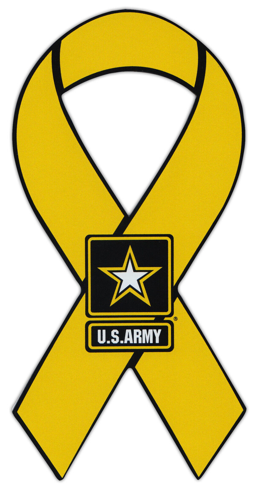 Ribbon Magnet - US Army Yellow Ribbon Military - Cars, Trucks, Refrigerator
