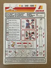 Iberia Airbus A-340 safety card picture