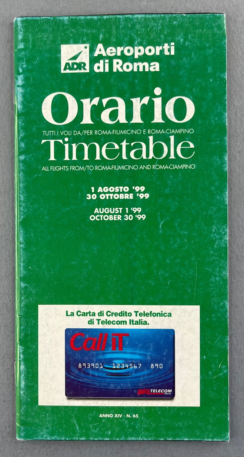 Rome Airport Timetable Summer 1999 Fiumicino Ciampino Italy Airline Orario FCO Rome Airport Timetable Summer 1999 Fiumicino Ciampino Italy Airline Orario FCO