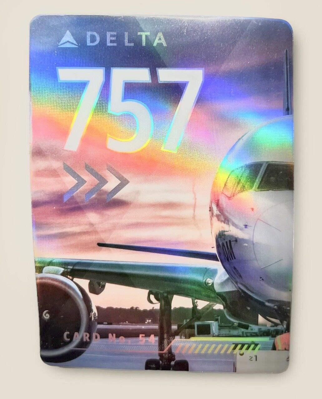 Delta Airlines Pilot Collectible Trading Card Boeing 757-300 No.54 New