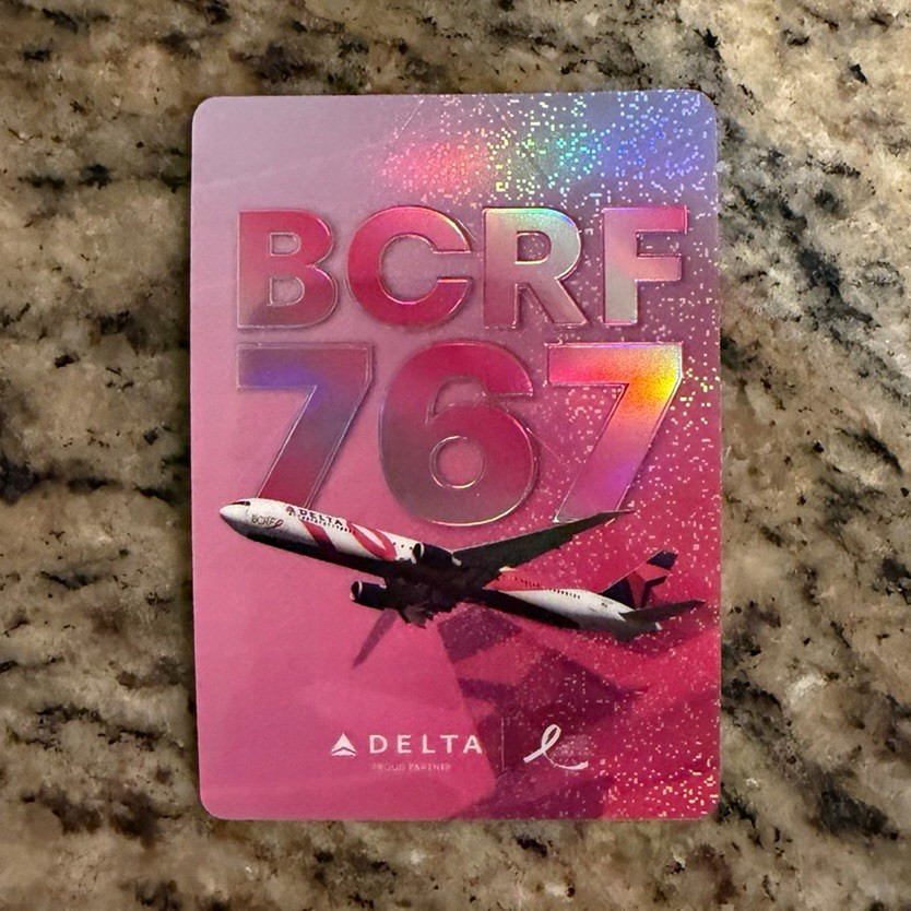 Delta Air Lines BCRF 767 Boeing 767-400ER Aircraft Model Collectible Card Delta Air Lines BCRF 767 Boeing 767-400ER Aircraft Model Collectible Card