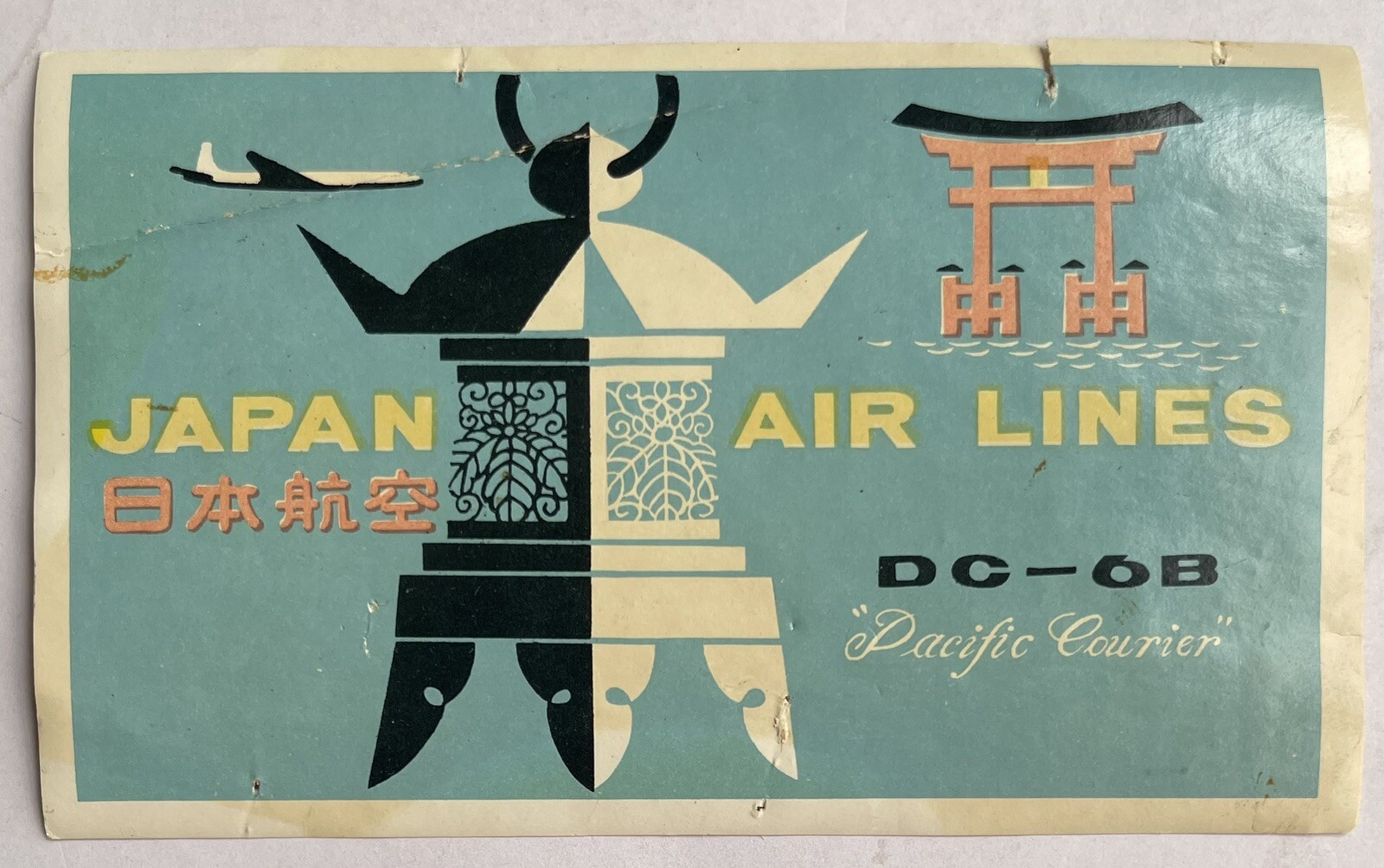 JAL Japan Airlines Douglas DC-6B Sticker - Pacific Courier
