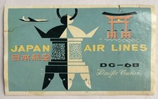 JAL Japan Airlines Douglas DC-6B Sticker - Pacific Courier picture
