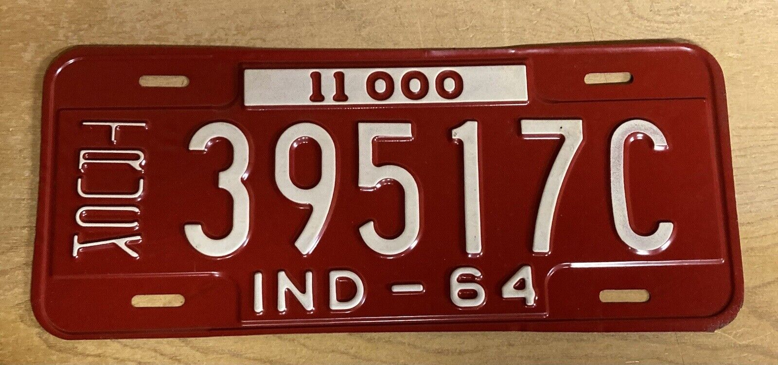 1964 Indiana License Plate Truck