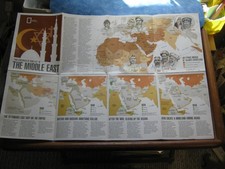 THE MIDDLE EAST MAP + MIDEAST IN TURMOIL National Geographic September 1980 picture