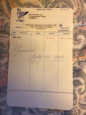 Rare  letter Bill Hawker Siddeley Whitworth Aeronautics, 1963 picture