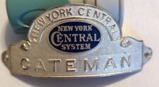NYC New York Central Railroad Gateman Metal Hat Badge Tag picture