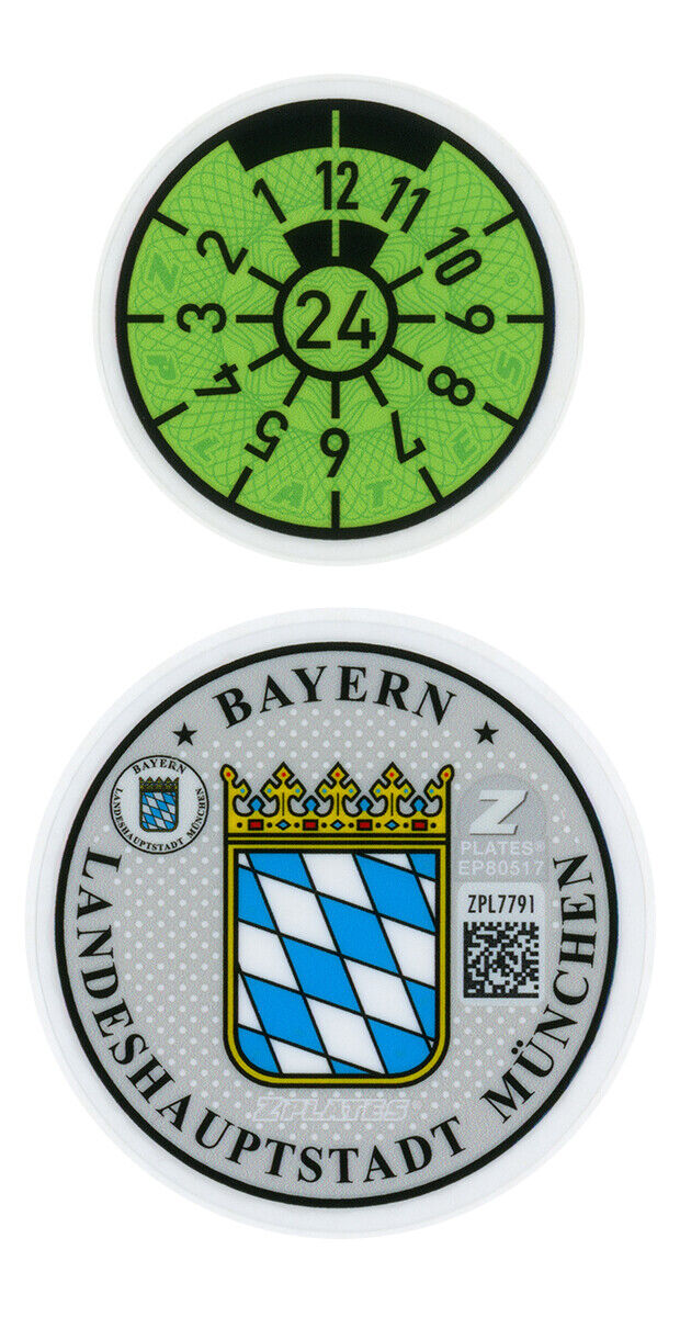 Munich 2024 German License Plate Registration Seal for BMW by Z Plates