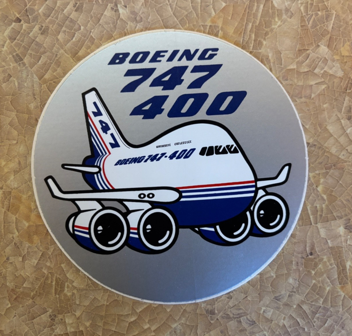 Boeing 747-400 Round Sticker 4\ Boeing 747-400 Round Sticker 4\