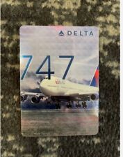 2016 Delta Air Lines BOEING 747 - 400  Aircraft Pilot Trading Collector Card #42 picture