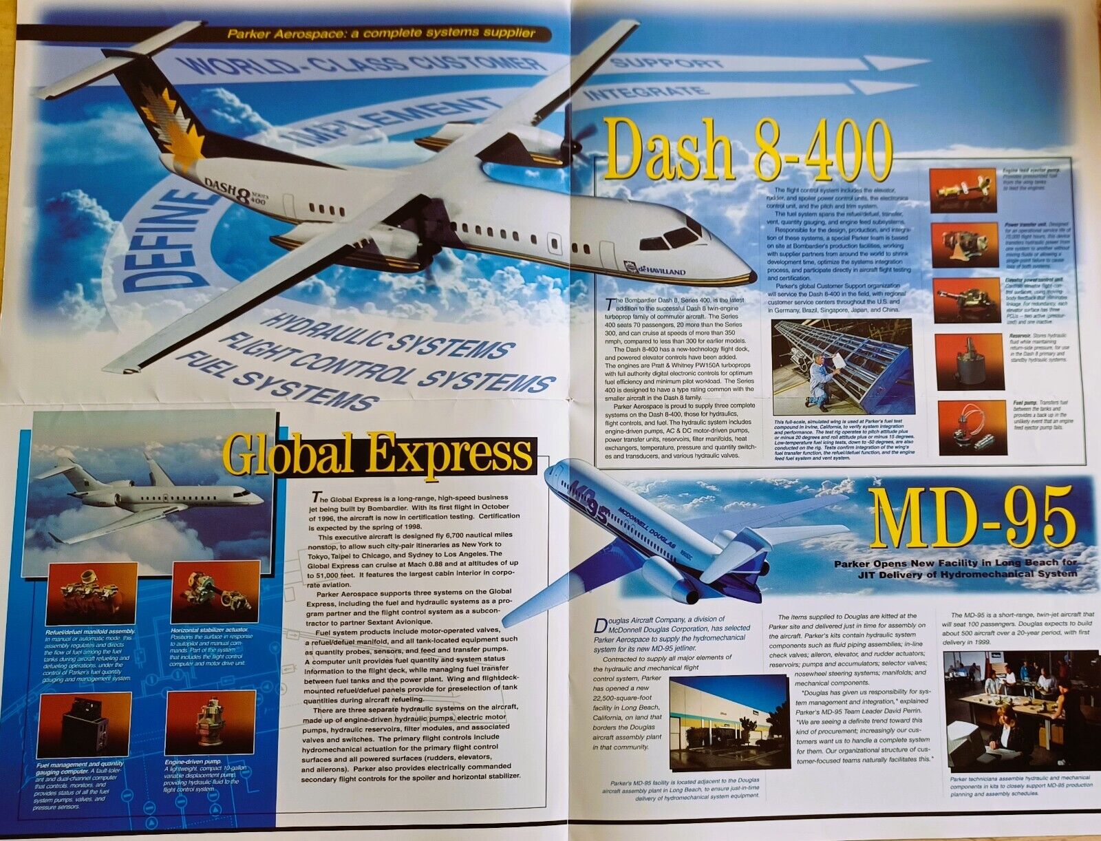 Bombardier Dash 8 400, 777, MD-95, Global Express, Parker Aerospace Newsletter,