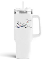 British Airways Bae 146 Stainless Steel Quencher Tumbler 40oz picture