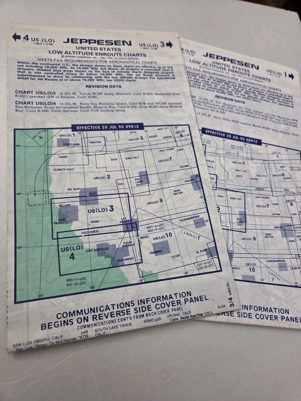 Jeppesen Low Altitude Enroute Charts Effective July 20, 1995 Jeppesen Low Altitude Enroute Charts Effective July 20, 1995