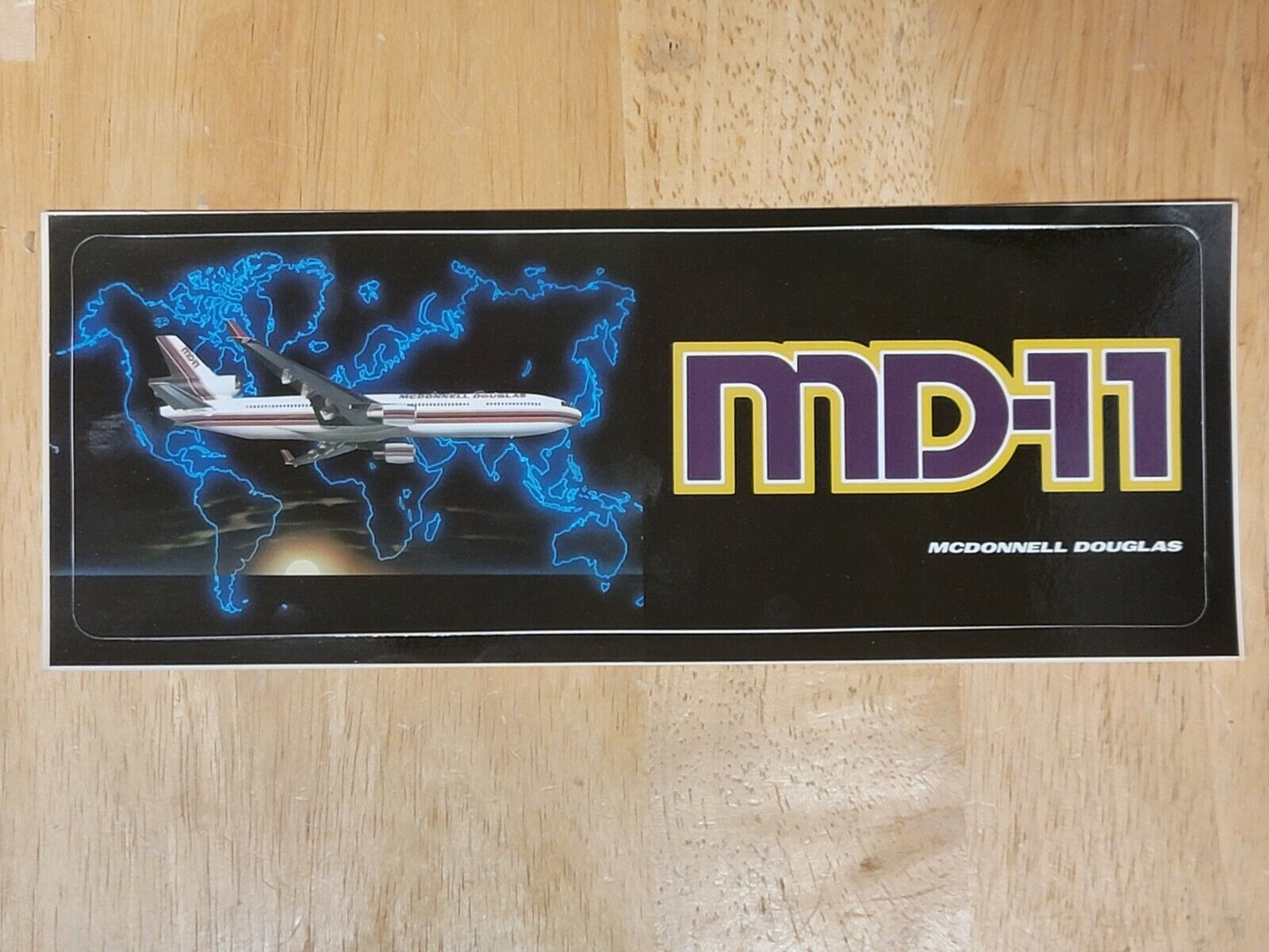 VINTAGE 1980s MCDONNELL DOUGLAS MD-11 Bumper AIRCRAFT STICKER DECAL NEW