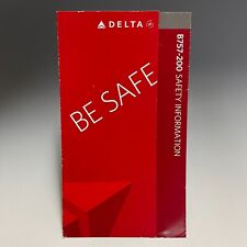 DELTA AIR LINES BOEING B757-200 Safety card Safety instructions Airlines USA picture