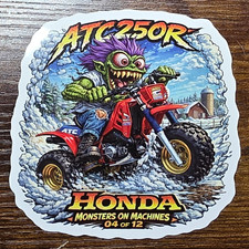 1986 Honda ATC250R 9x9cm Durable Die-Cut Vinyl Sticker Number 04 of 12 picture