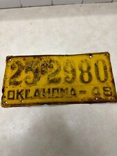 1948 Oklahoma License Plate picture