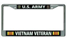 U.S. Army Vietnam Veteran Chrome License Plate Frame picture