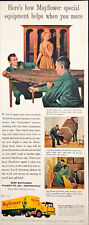 1962 Mayflower Movers Vintage Print Ad Truck Housewife Overseeing Furniture Move picture