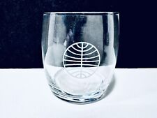 Pan Am Airlines Vintage 1970's Larger Logo Small Juice Glass Rare picture
