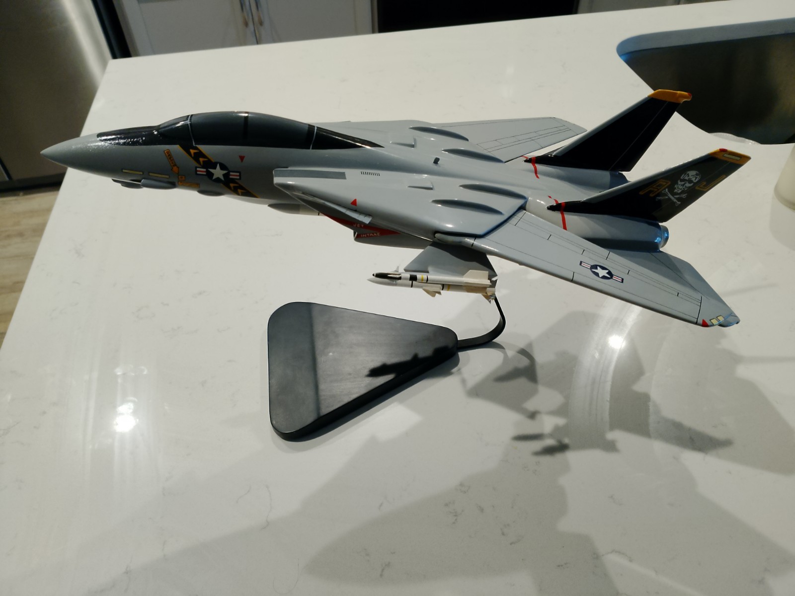 Pacific Aircraft Grumman F-14 Tomcat VF-84 Jolly Rogers Navy Model On Stand