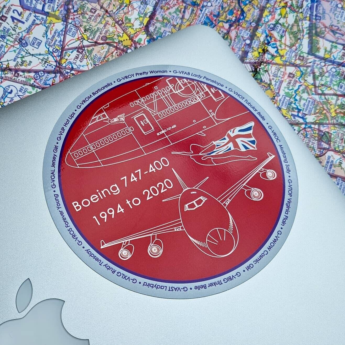 Virgin Atlantic Boeing 747 Commemorative Sticker
