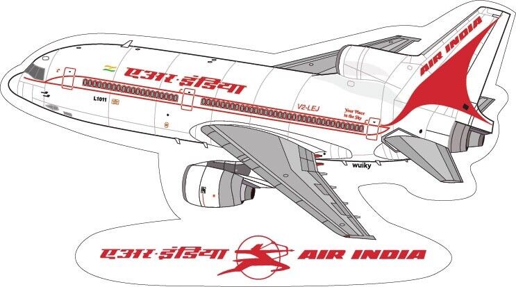 L1011-500 Air India 3x5 Sticker
