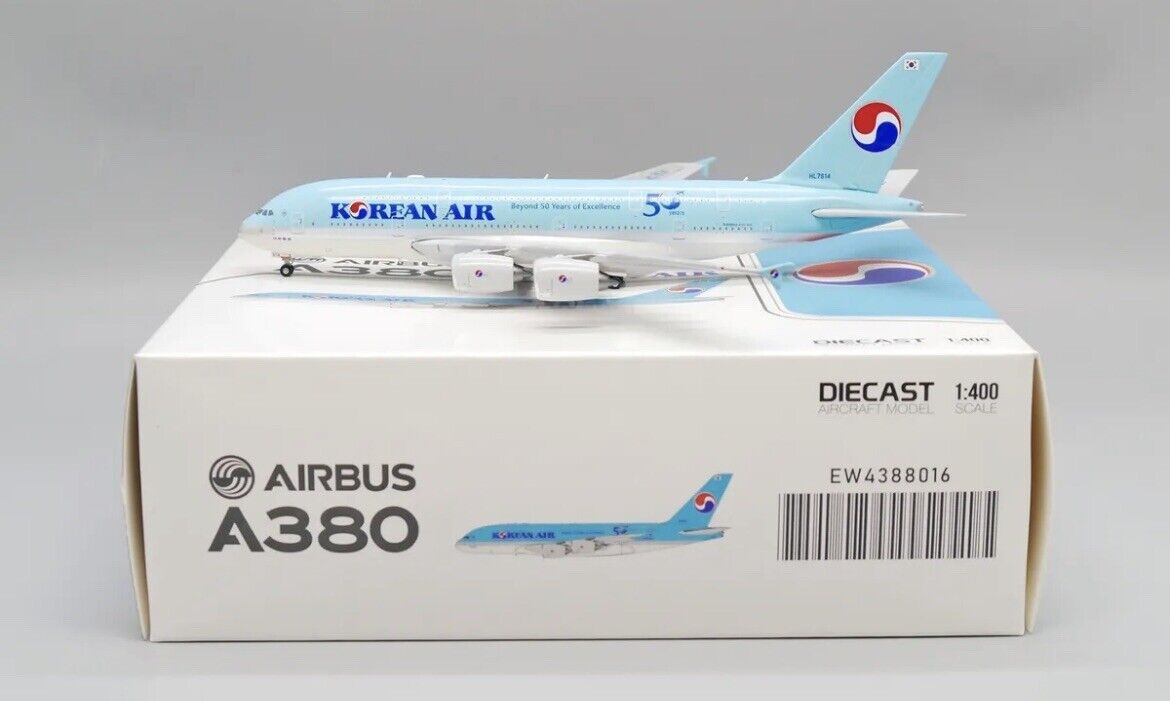Korean Air A380-841 50th Reg: HL7614 EW Wings Scale 1:400 Diecast EW4388016