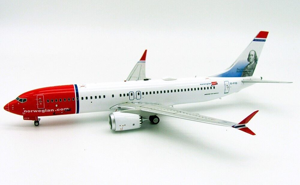 Inflight IF738MAXSK02 Norwegian Air Shuttle 737-8 Max EI-FYD Diecast 1/200 Model