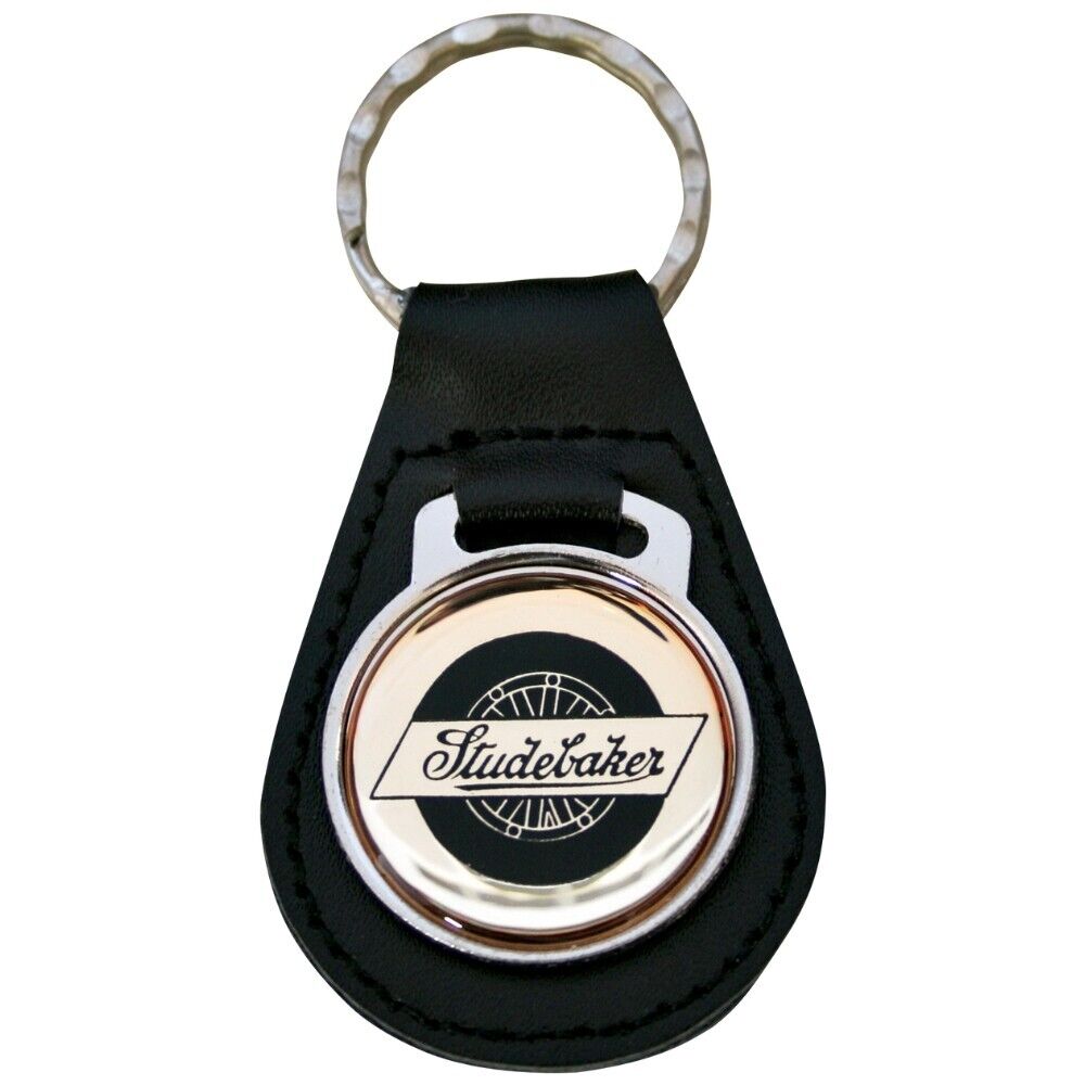 Leather Key Fob | Studebaker Wheel Logo | 15-010