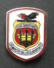 USS SARATOGA CV-60 SUPER AIRCRAFT CARRIER US NAVY LAPEL PIN BADGE 1 INCH picture
