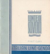 1932 Italian Line CONTE DI SAVOIA Mini First Class Interiors Brochure -Excellent picture