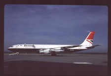 Orig 35mm airline slide British Airways 707-336B G-AXXZ picture