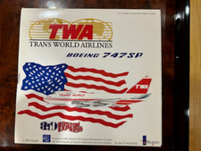 INFLIGHT IF747SP008 TWA BOEING 747SP BOSTON EXPRESS N58201 DIECAST 1:200 MODEL picture