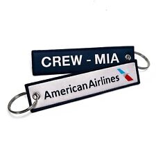 American Airlines CREW MIA Woven Keyring picture