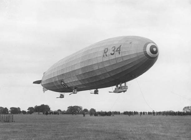 Old Aviation History Photo 1919 The Arrival Of The R34 Airship At Pulham Old Aviation History Photo 1919 The Arrival Of The R34 Airship At Pulham