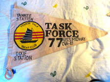 VIETNAM TONKIN GULF YACHT CLUB TASK FORCE 77 USS MIDWAY CVA-41 FLAG picture