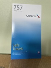 AMERICAN AIRLINES SAFETY CARD--Boeing 757 picture