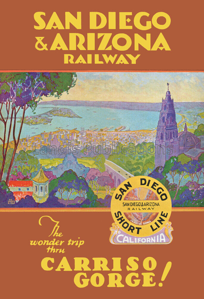 San Diego & Arizona Railway (circa 1925) Travel Poster