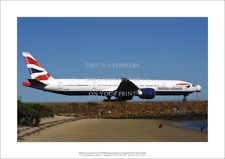 British Airways Boeing 777 A3 Art Print – Sydney 2016 – 42 x 29 cm Poster picture