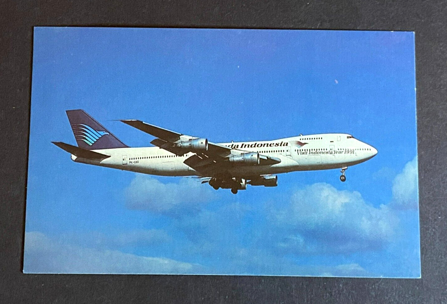 Garuda Indonesia Airways Boeing 747-2U3B Aircraft Postcard Garuda Indonesia Airways Boeing 747-2U3B Aircraft Postcard
