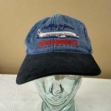 Vintage Boeing Building On Success Next Generation 737 Celebration Denim Hat Cap picture