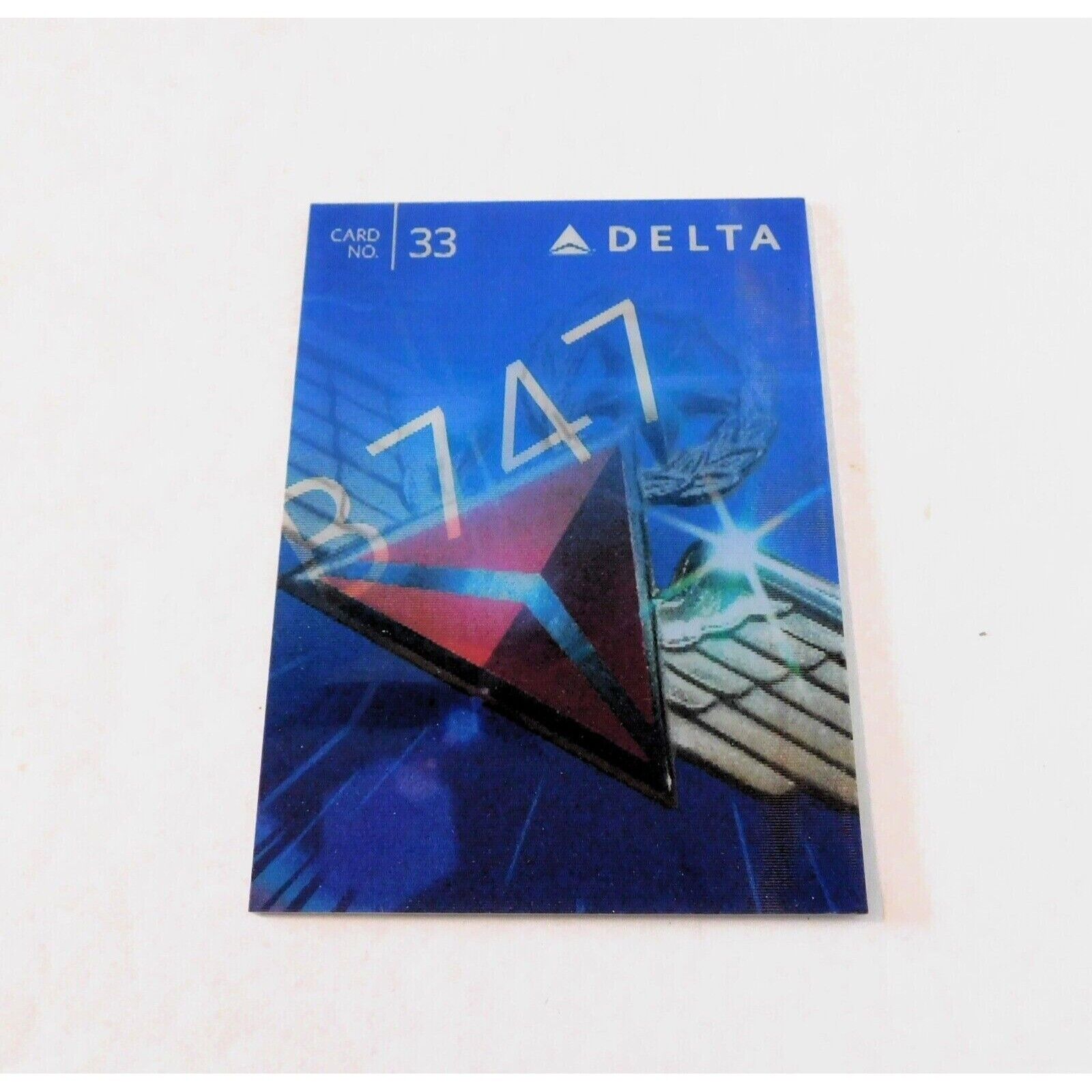 Delta Air Lines Boeing 747 Aircraft 2015 Holographic Pilot Collector Card #33
