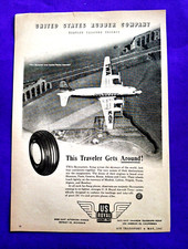 TWA Trans World Airlines Ad 1947 Douglas DC-4 SKYLINER Link 4 Continents 11 X 8 picture