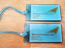Birmingham International Airport 2 Passenger Baggage Luggage Name Tags New picture