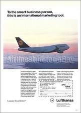 1989 LUFTHANSA Airlines BOEING 747-400 Jumbo Jet ad advert airways GERMANY picture