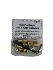 ( 60 Pieces ) 7mm Gold Pin Keepers w/ Allen Wrenches (backs Locks Locking)  picture