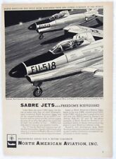 Vintage 1955 North American F-86K Sabre Aircraft Print Ad picture